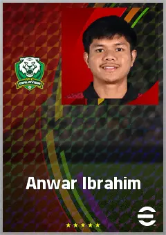 Anwar Ibrahim eFootball 2026 player card, 61 OVR RB