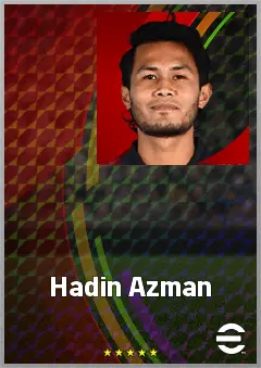 Hadin Azman eFootball 2026 player card, 62 OVR SS