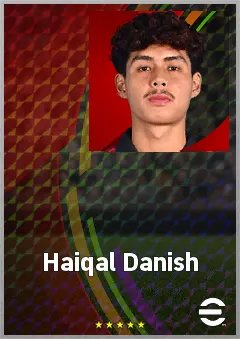 Haiqal Danish eFootball 2026 player card, 60 OVR CMF