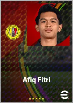 Afiq Fitri eFootball 2026 player card, 61 OVR AMF
