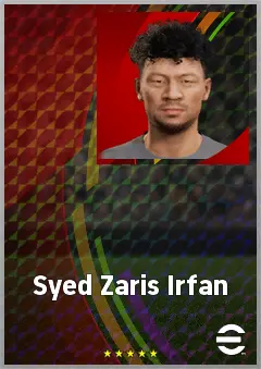 Syed Zaris Irfan eFootball 2026 player card, 59 OVR CB
