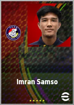 Imran Samso eFootball 2026 player card, 62 OVR CMF