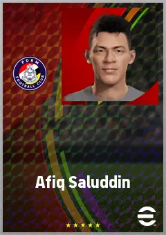 Afiq Saluddin eFootball 2026 player card, 61 OVR RWF