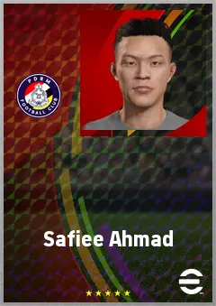 Safiee Ahmad eFootball 2026 player card, 62 OVR RB