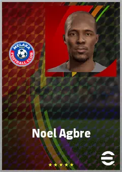 Noel Agbre eFootball 2026 player card, 64 OVR CB