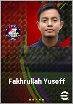 Fakhrullah Yusoff eFootball 2026 player card, 61 OVR RB