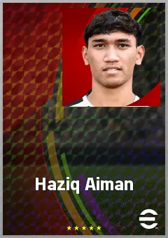 Haziq Aiman eFootball 2026 player card, 62 OVR GK
