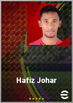 Hafiz Johar eFootball 2026 player card, 61 OVR RB