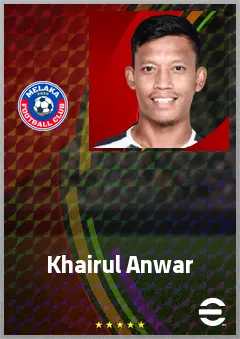 Khairul Anwar eFootball 2026 player card, 62 OVR LB