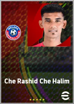 Che Rashid Che Halim eFootball 2026 player card, 63 OVR RB