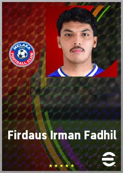 Firdaus Irman Fadhil eFootball 2026 player card, 63 OVR GK