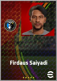 Firdaus Saiyadi eFootball 2026 player card, 61 OVR LWF