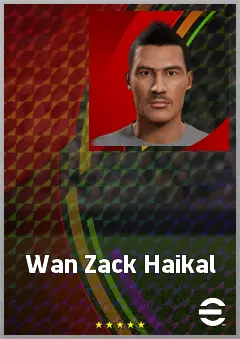Wan Zack Haikal eFootball 2026 player card, 63 OVR CMF