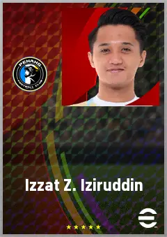 Izzat Z. Iziruddin eFootball 2026 player card, 63 OVR DMF