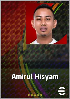 Amirul Hisyam eFootball 2026 player card, 63 OVR AMF
