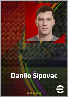 Danilo Šipovac eFootball 2026 player card, 66 OVR RMF