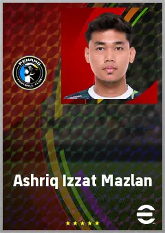 Ashriq Izzat Mazlan eFootball 2026 player card, 63 OVR GK