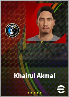 Khairul Akmal eFootball 2026 player card, 62 OVR CB