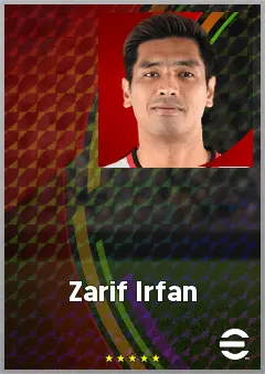 Zarif Irfan eFootball 2026 player card, 66 OVR GK