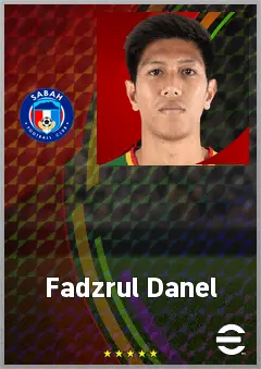 Fadzrul Danel eFootball 2026 player card, 62 OVR CMF