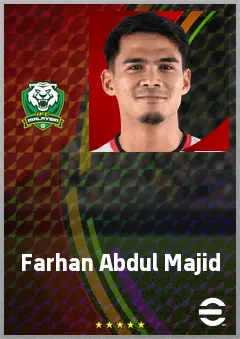 Farhan Abdul Majid eFootball 2026 player card, 63 OVR GK