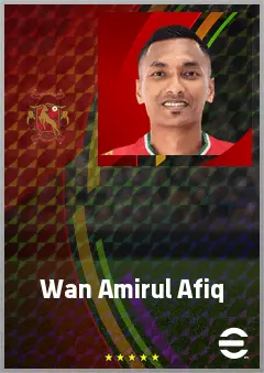 Wan Amirul Afiq eFootball 2026 player card, 64 OVR CB