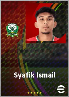 Syafik Ismail eFootball 2026 player card, 61 OVR RWF