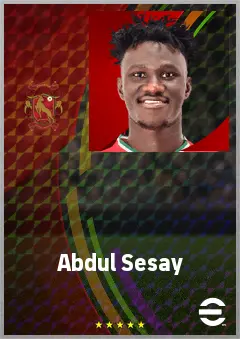 Abdul Sesay eFootball 2026 player card, 61 OVR CF