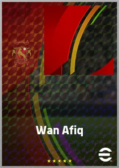 Wan Afiq eFootball 2026 player card, 59 OVR CB
