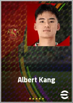 Albert Kang eFootball 2026 player card, 64 OVR CMF