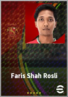 Faris Shah Rosli eFootball 2026 player card, 60 OVR LB