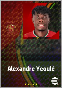 Alexandre Yeoulé eFootball 2026 player card, 68 OVR CB