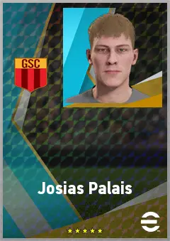 Josias Palais eFootball 2026 player card, 64 OVR LWF