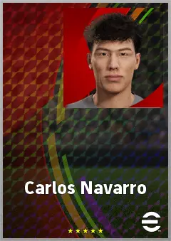 Carlos Navarro eFootball 2026 player card, 64 OVR CB