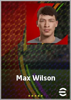 Max Wilson eFootball 2026 player card, 60 OVR AMF