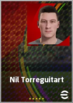 Nil Torreguitart eFootball 2026 player card, 68 OVR GK