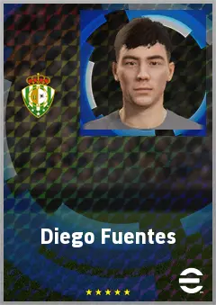 Diego Fuentes eFootball 2026 player card, 62 OVR RMF