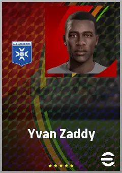 Yvan Zaddy eFootball 2026 player card, 63 OVR CF
