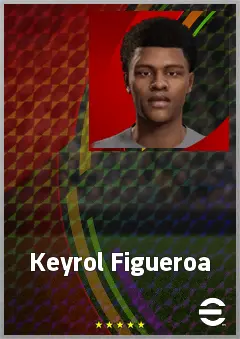 Keyrol Figueroa eFootball 2026 player card, 67 OVR CF
