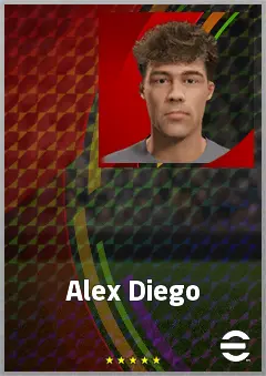 Alex Diego eFootball 2026 player card, 62 OVR LB