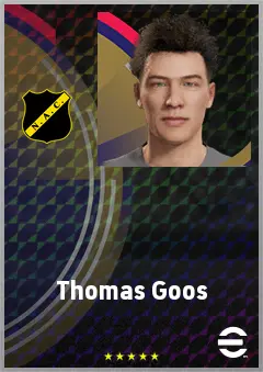 Thomas Goos eFootball 2026 player card, 62 OVR GK