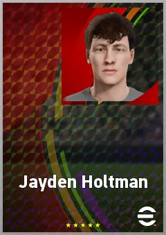 Jayden Holtman eFootball 2026 player card, 61 OVR RB