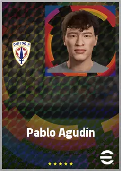Pablo Agudín eFootball 2026 player card, 63 OVR AMF