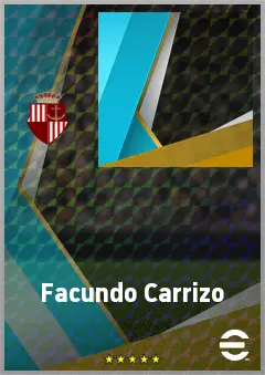 Facundo Carrizo eFootball 2026 player card, 63 OVR DMF