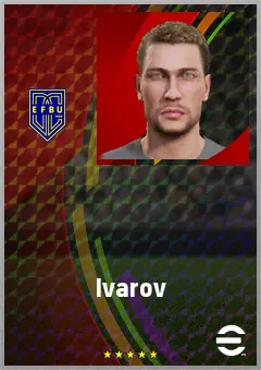 Ivarov eFootball 2026 player card, 71 OVR GK