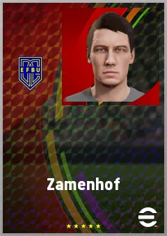 Zamenhof eFootball 2026 player card, 67 OVR GK