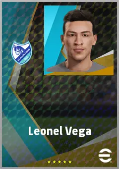 Leonel Vega eFootball 2026 player card, 64 OVR DMF