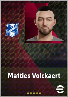 Matties Volckaert eFootball 2026 player card, 69 OVR CB