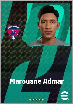 Marouane Admar eFootball 2026 player card, 61 OVR AMF