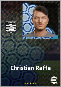 Christian Raffa eFootball 2026 player card, 62 OVR SS